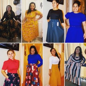 Dressed, skirts, blouses and purses